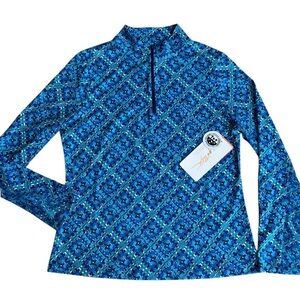 Gottex Golf Shirt Mock Zip Pullover